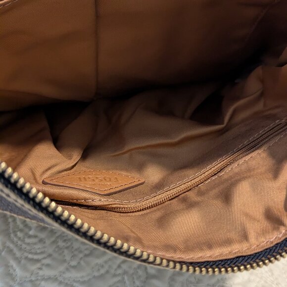 FOSSIL Shoulder bag Canvas and Leather Messenger with Tapestry and Leather - Picture 9 of 12